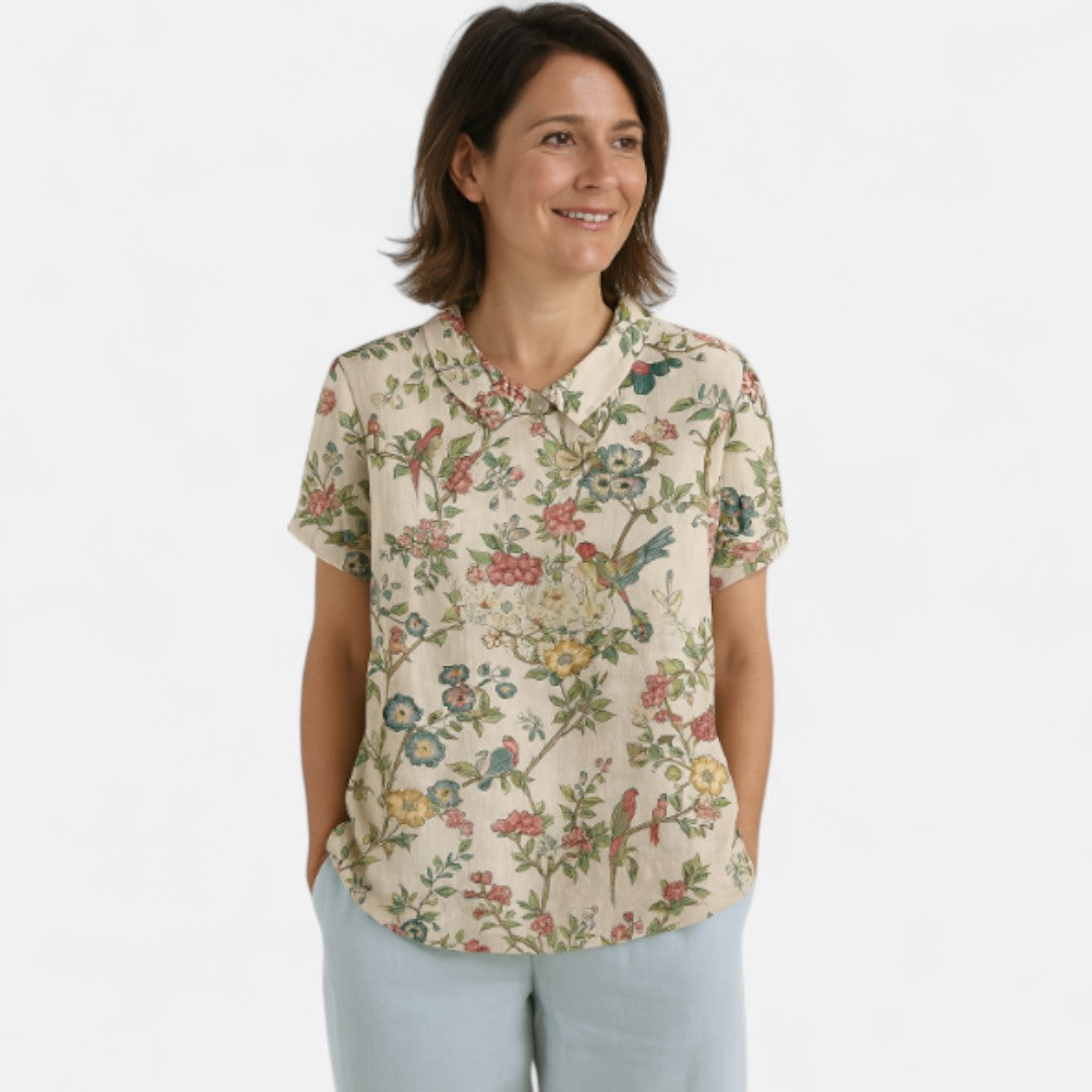 Suyin™ - Blus med blommönster
