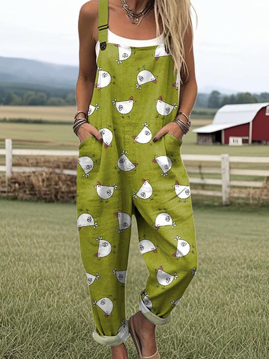 Anouk™ - Jumpsuit med kycklingmönster