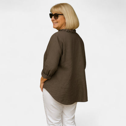 Lianhua™ - Mysig blus med volanger