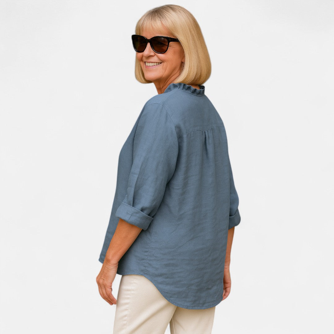 Lianhua™ - Mysig blus med volanger