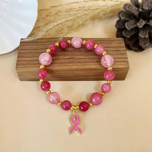 Blush Bead Bracelet |  Stöd bröstcancer