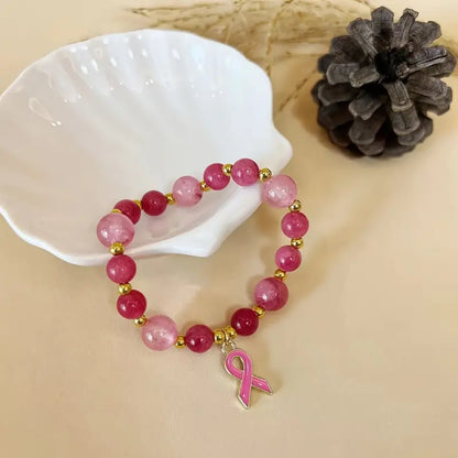 Blush Bead Bracelet |  Stöd bröstcancer