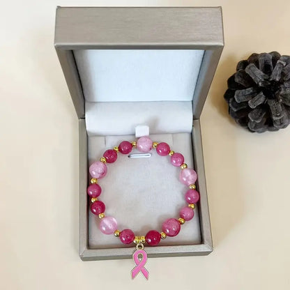 Blush Bead Bracelet |  Stöd bröstcancer