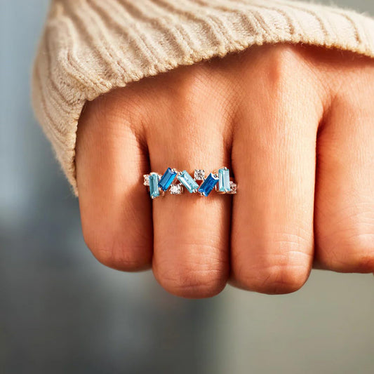 Blue Sparkle Ring | Stöd diabetes