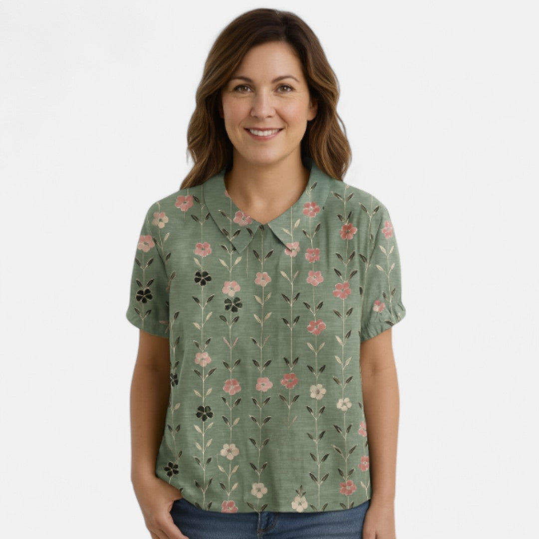 Suyin™ - Blus med blommönster