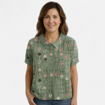 Suyin™ - Blus med blommönster