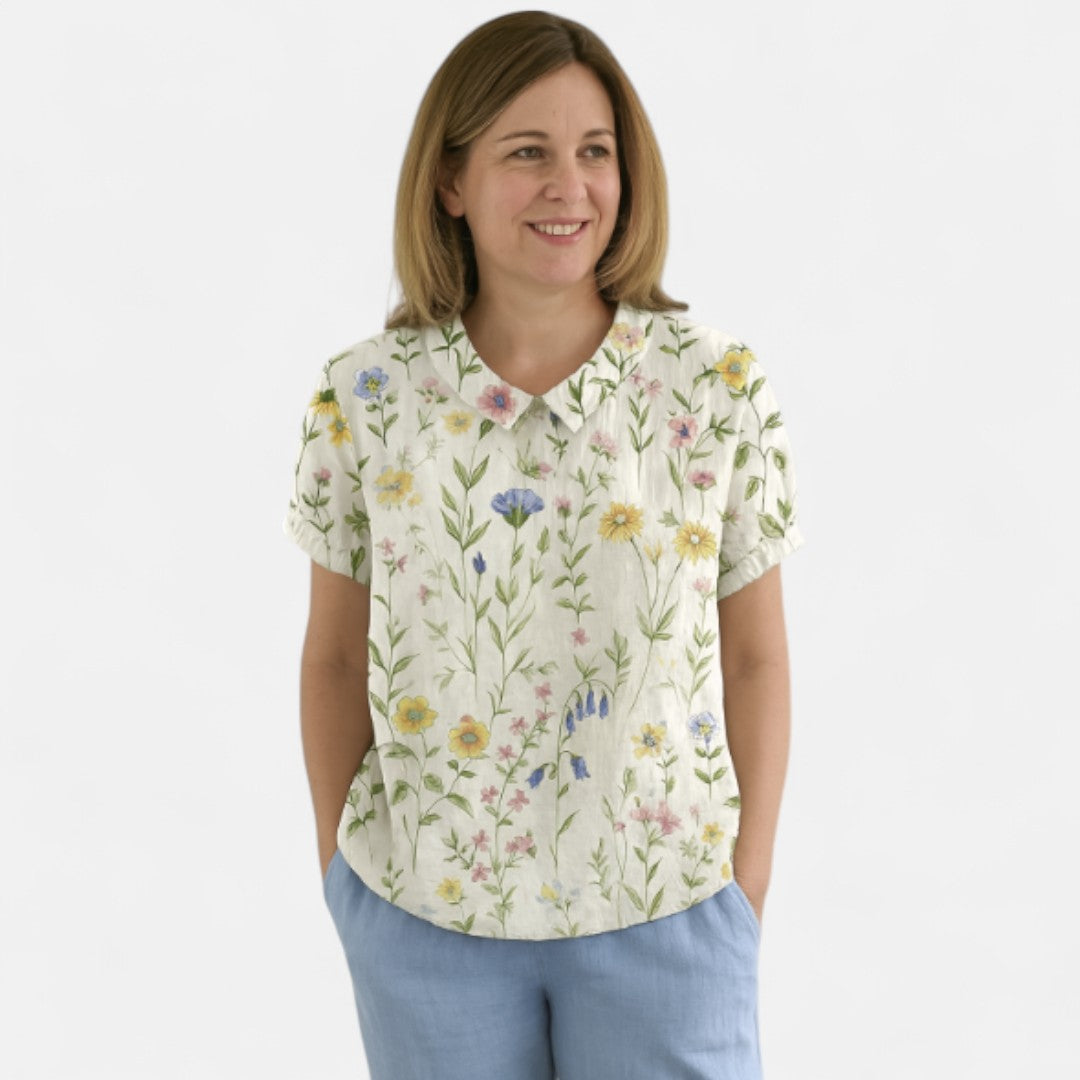 Suyin™ - Blus med blommönster