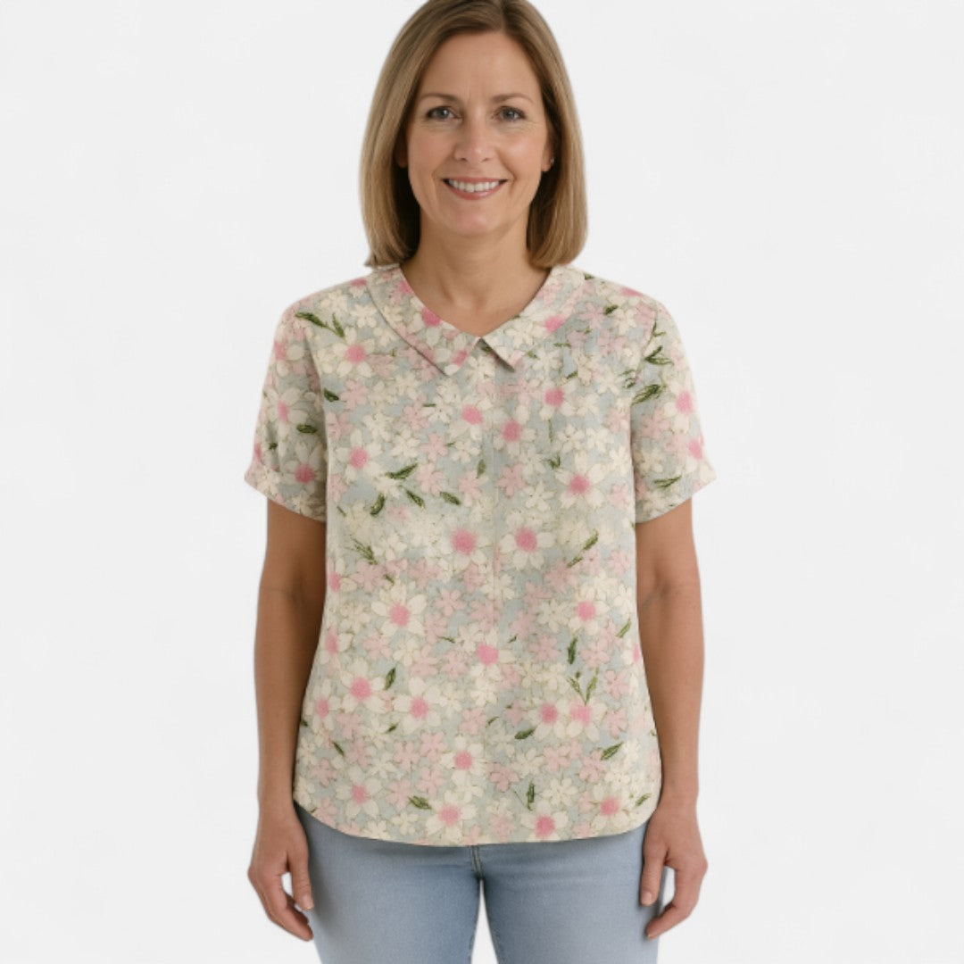Suyin™ - Blus med blommönster