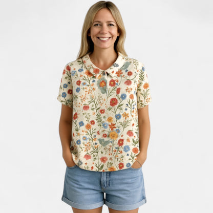 Suyin™ - Blus med blommönster