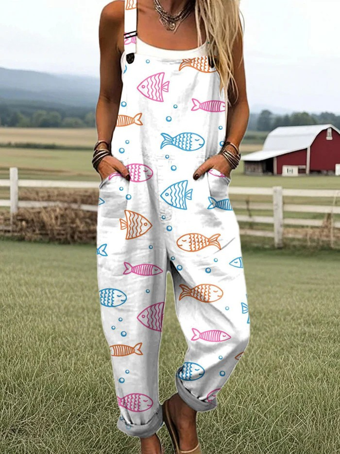 Adley™ - Jumpsuit med fiskmönster