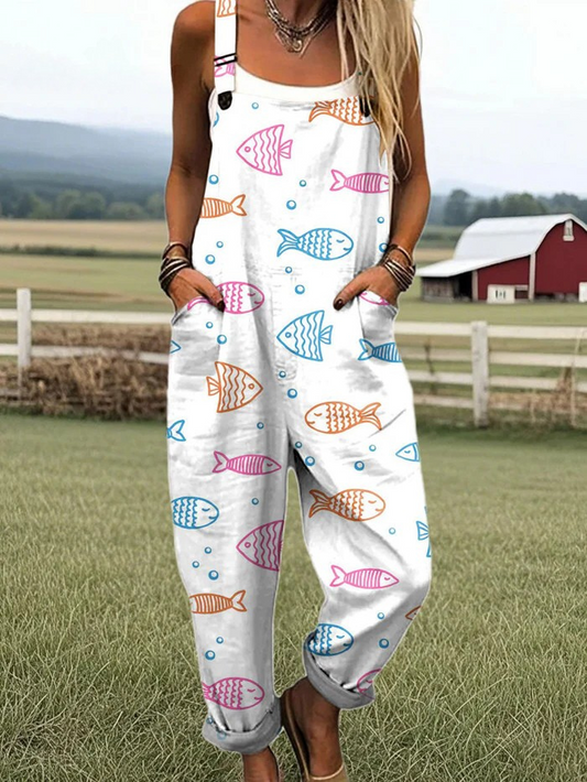Adley™ - Jumpsuit med fiskmönster