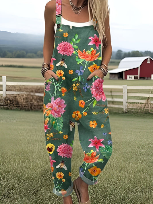 Żaneta™ - Blommönstrad jumpsuit